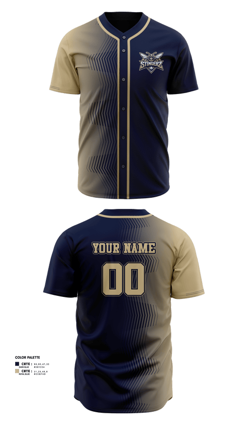 Full Button Baseball Jersey, Stingerz, Baseball, Teamtime, Team time, sublimation, custom sports apparel, team uniforms, spirit wear, spiritwear, sports uniforms, custom shirts, team store, custom team store, fundraiser sports, apparel fundraiser