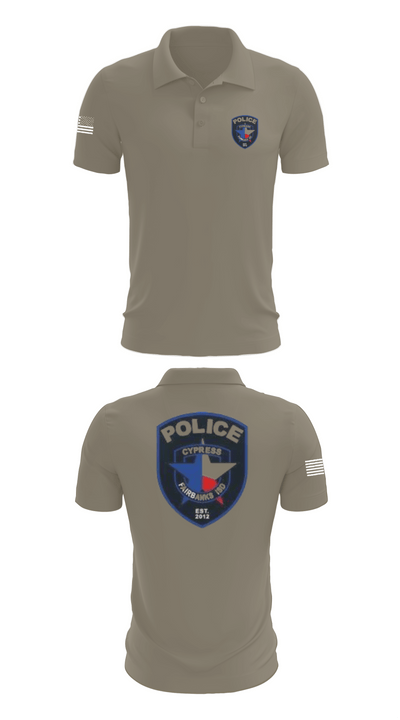 Cypress- Fairbanks ISD Police Department 56419862 Short Sleeve Performance Polo - 64