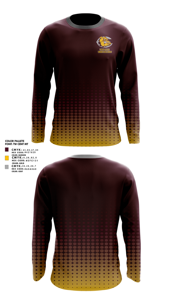 Long Sleeve Performance Shirt, West Allis Junior Bulldogs, , Teamtime, Team time, sublimation, custom sports apparel, team uniforms, spirit wear, spiritwear, sports uniforms, custom shirts, team store, custom team store, fundraiser sports, apparel fundraiser