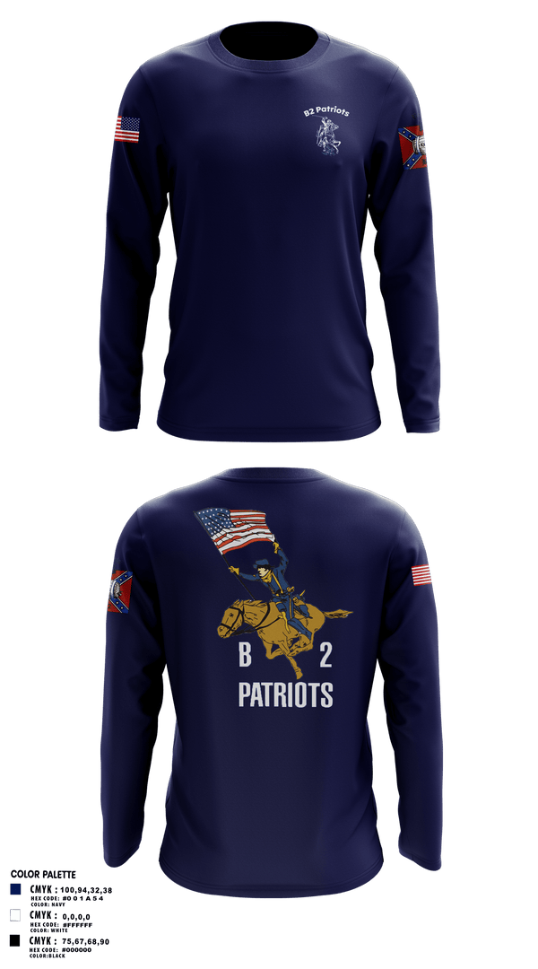 Long Sleeve Performance Shirt, B2 Patriots sports, Army, Teamtime, Team time, sublimation, custom sports apparel, team uniforms, spirit wear, spiritwear, sports uniforms, custom shirts, team store, custom team store, fundraiser sports, apparel fundraiser