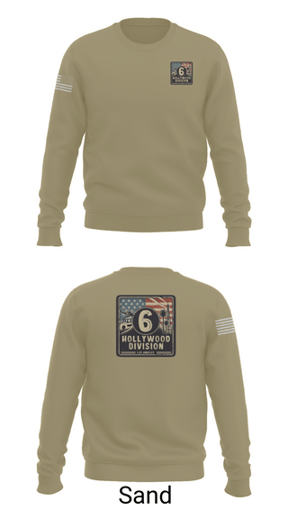 Crew Neck Sweatshirt, Hollywood Division, Police, Teamtime, Team time, sublimation, custom sports apparel, team uniforms, spirit wear, spiritwear, sports uniforms, custom shirts, team store, custom team store, fundraiser sports, apparel fundraiser