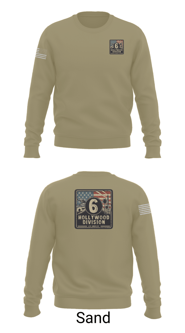 Crew Neck Sweatshirt, Hollywood Division, Police, Teamtime, Team time, sublimation, custom sports apparel, team uniforms, spirit wear, spiritwear, sports uniforms, custom shirts, team store, custom team store, fundraiser sports, apparel fundraiser