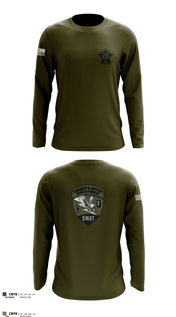 Long Sleeve Performance Shirt, Desoto Parish Sheriff’s Office SWAT, , Teamtime, Team time, sublimation, custom sports apparel, team uniforms, spirit wear, spiritwear, sports uniforms, custom shirts, team store, custom team store, fundraiser sports, apparel fundraiser