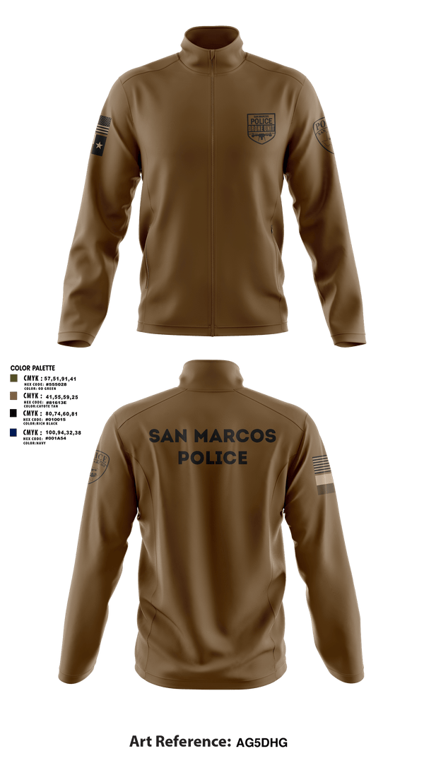 Fleece Jacket, San Marcos Police Drone Unit, Police, Teamtime, Team time, sublimation, custom sports apparel, team uniforms, spirit wear, spiritwear, sports uniforms, custom shirts, team store, custom team store, fundraiser sports, apparel fundraiser