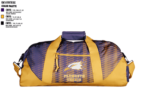 Duffle Bag, Plymouth Christian Academy Tennis, Tennis, Teamtime, Team time, sublimation, custom sports apparel, team uniforms, spirit wear, spiritwear, sports uniforms, custom shirts, team store, custom team store, fundraiser sports, apparel fundraiser