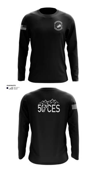 Long Sleeve Performance Shirt, 50 CES, Air Force, Teamtime, Team time, sublimation, custom sports apparel, team uniforms, spirit wear, spiritwear, sports uniforms, custom shirts, team store, custom team store, fundraiser sports, apparel fundraiser
