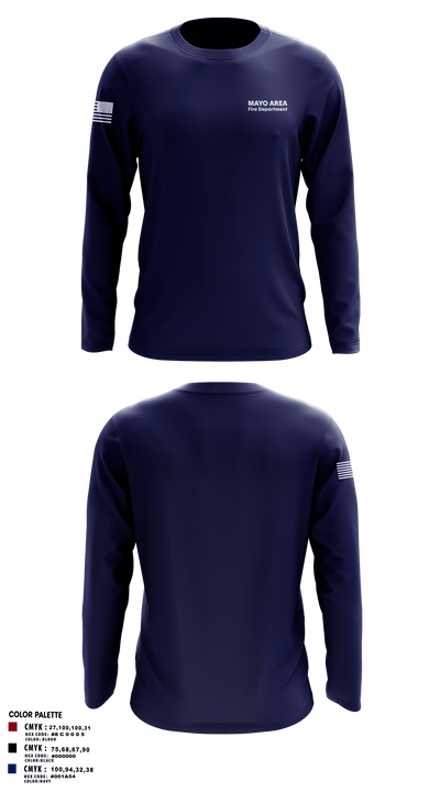 Mayo Area Fire Department 74482459 Long Sleeve Performance Shirt 2