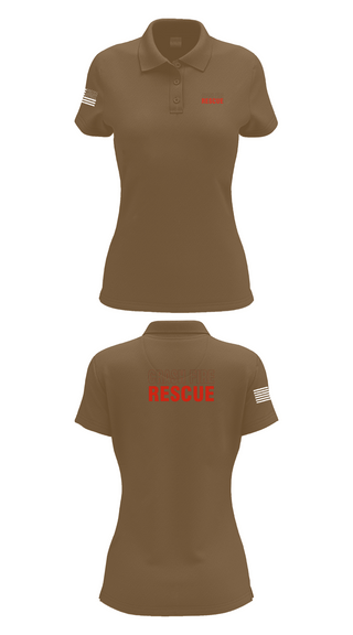 Womens Short Sleeve Performance Polo, ISA Air base Fire Dept., Fire Department, Teamtime, Team time, sublimation, custom sports apparel, team uniforms, spirit wear, spiritwear, sports uniforms, custom shirts, team store, custom team store, fundraiser sports, apparel fundraiser