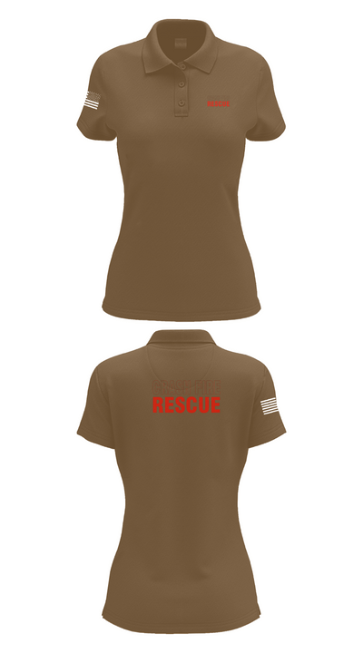 ISA Air base Fire Dept. 19172110 Women's Short Sleeve Performance Polo  - 15
