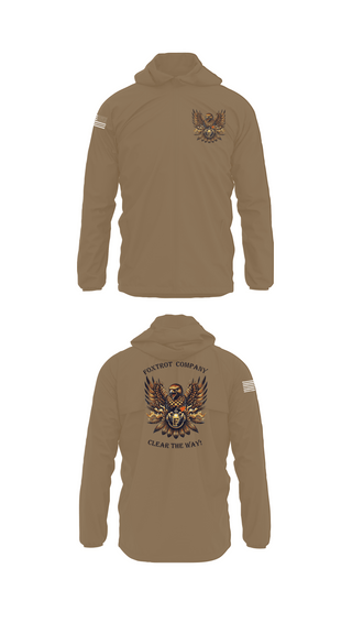 Windbreaker, Foxtrot Company, 832nd OD BN, Army, Teamtime, Team time, sublimation, custom sports apparel, team uniforms, spirit wear, spiritwear, sports uniforms, custom shirts, team store, custom team store, fundraiser sports, apparel fundraiser
