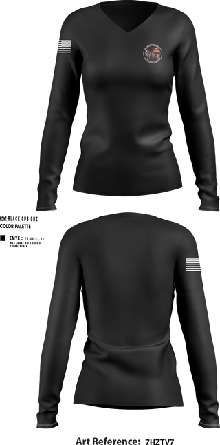 Womens Long Sleeve Vneck Shirt, 4th Division Late-Watch, Police, Teamtime, Team time, sublimation, custom sports apparel, team uniforms, spirit wear, spiritwear, sports uniforms, custom shirts, team store, custom team store, fundraiser sports, apparel fundraiser