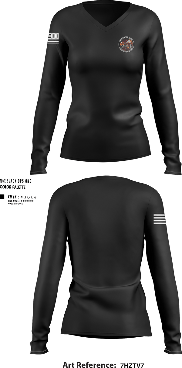 Womens Long Sleeve Vneck Shirt, 4th Division Late-Watch, Police, Teamtime, Team time, sublimation, custom sports apparel, team uniforms, spirit wear, spiritwear, sports uniforms, custom shirts, team store, custom team store, fundraiser sports, apparel fundraiser