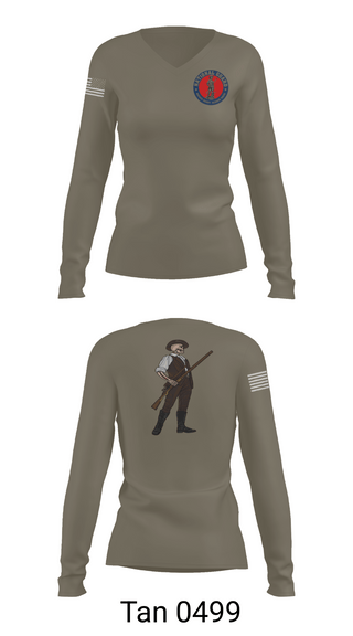 Womens Long Sleeve Vneck Shirt, , National Guard, Teamtime, Team time, sublimation, custom sports apparel, team uniforms, spirit wear, spiritwear, sports uniforms, custom shirts, team store, custom team store, fundraiser sports, apparel fundraiser