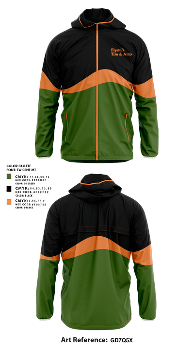 Flynn's Tire & Auto 78815277 Windbreaker - 1