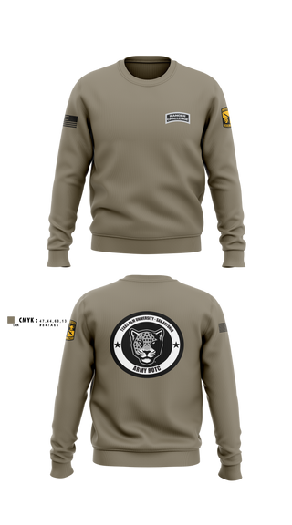 Crew Neck Sweatshirt, TAMUSA ROTC, Army, Teamtime, Team time, sublimation, custom sports apparel, team uniforms, spirit wear, spiritwear, sports uniforms, custom shirts, team store, custom team store, fundraiser sports, apparel fundraiser