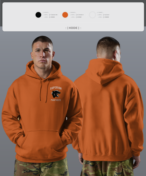 Hoodie, Superior Panthers, Baseball, Teamtime, Team time, sublimation, custom sports apparel, team uniforms, spirit wear, spiritwear, sports uniforms, custom shirts, team store, custom team store, fundraiser sports, apparel fundraiser