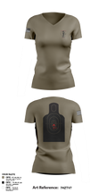 WIARNG Marksmanship 12854544 Women's Short Sleeve V-neck Shirt - 111