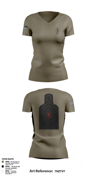Womens Short Sleeve Vneck Shirt, WIARNG Marksmanship, , Teamtime, Team time, sublimation, custom sports apparel, team uniforms, spirit wear, spiritwear, sports uniforms, custom shirts, team store, custom team store, fundraiser sports, apparel fundraiser