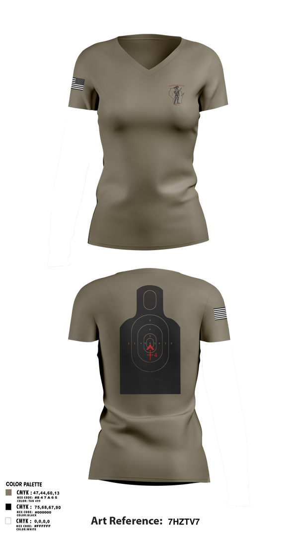 Womens Short Sleeve Vneck Shirt, WIARNG Marksmanship, , Teamtime, Team time, sublimation, custom sports apparel, team uniforms, spirit wear, spiritwear, sports uniforms, custom shirts, team store, custom team store, fundraiser sports, apparel fundraiser