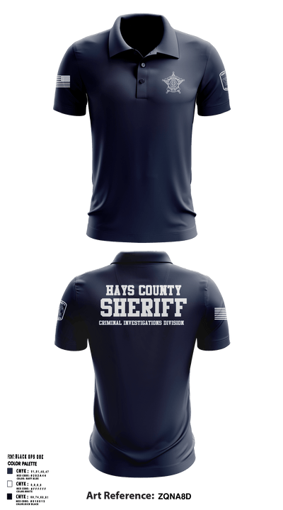 Hays County Sheriff's Office - CID 76464241 Short Sleeve Performance Polo - 4