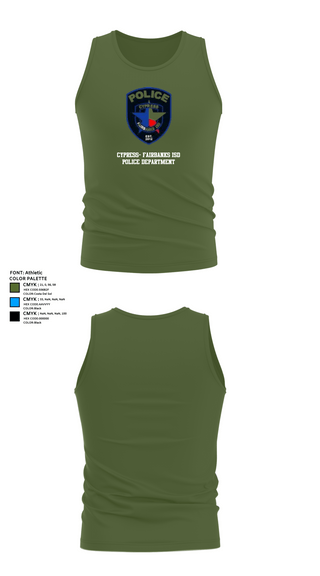 Tank Top, Cypress- Fairbanks ISD Police Department, Police, Teamtime, Team time, sublimation, custom sports apparel, team uniforms, spirit wear, spiritwear, sports uniforms, custom shirts, team store, custom team store, fundraiser sports, apparel fundraiser
