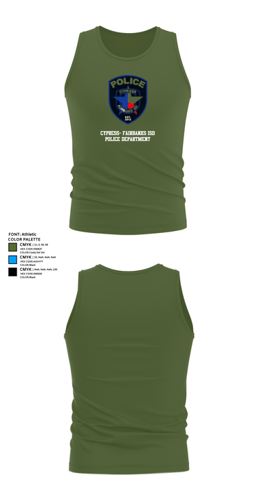 Cypress- Fairbanks ISD Police Department 56419862 Tank Top - 56