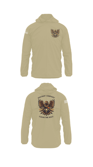 Windbreaker, Foxtrot Company, 832nd OD BN, Army, Teamtime, Team time, sublimation, custom sports apparel, team uniforms, spirit wear, spiritwear, sports uniforms, custom shirts, team store, custom team store, fundraiser sports, apparel fundraiser