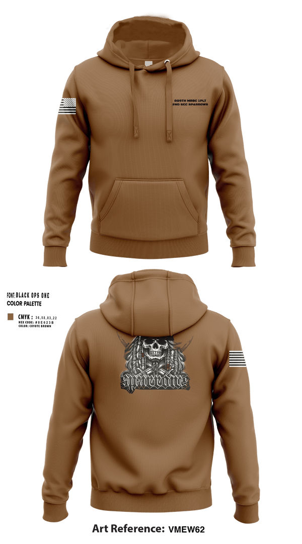 Hoodie, 809tH MRBC 1st PLT 2nd SEC Sparrows, , Teamtime, Team time, sublimation, custom sports apparel, team uniforms, spirit wear, spiritwear, sports uniforms, custom shirts, team store, custom team store, fundraiser sports, apparel fundraiser