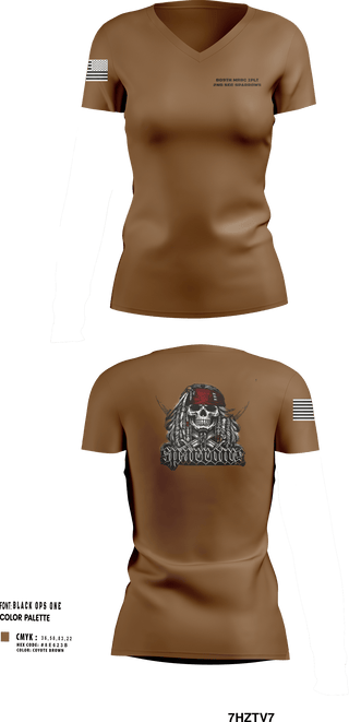 Womens Short Sleeve Vneck Shirt, 809tH MRBC 1st PLT 2nd SEC Sparrows, , Teamtime, Team time, sublimation, custom sports apparel, team uniforms, spirit wear, spiritwear, sports uniforms, custom shirts, team store, custom team store, fundraiser sports, apparel fundraiser