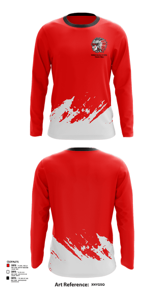 Long Sleeve Performance Shirt, Howar Middle School Track & Field, Track & Field, Teamtime, Team time, sublimation, custom sports apparel, team uniforms, spirit wear, spiritwear, sports uniforms, custom shirts, team store, custom team store, fundraiser sports, apparel fundraiser