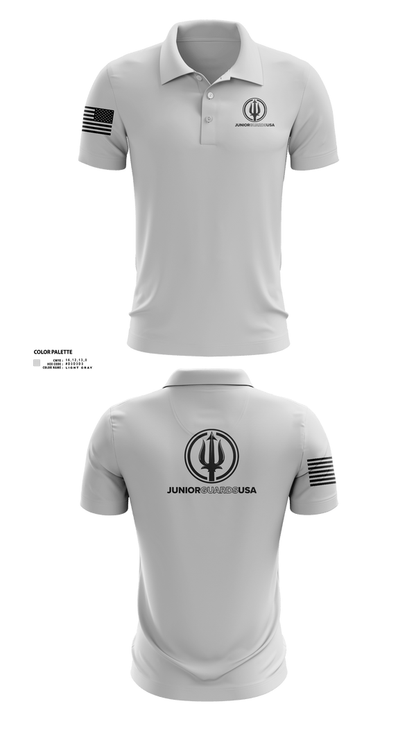 Short Sleeve Performance Polo, Junior Guards USA, Swimming, Teamtime, Team time, sublimation, custom sports apparel, team uniforms, spirit wear, spiritwear, sports uniforms, custom shirts, team store, custom team store, fundraiser sports, apparel fundraiser