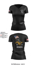 B2 Patriots no C flag Women's Short Sleeve V-neck Shirt - 3
