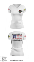 Marine corps mountain warfare training center fire and emergency services 80020462 Women's Short Sleeve V-neck Shirt - 9