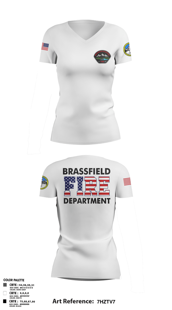 Womens Short Sleeve Vneck Shirt, Marine corps mountain warfare training center fire and emergency services, Fire Department, Teamtime, Team time, sublimation, custom sports apparel, team uniforms, spirit wear, spiritwear, sports uniforms, custom shirts, team store, custom team store, fundraiser sports, apparel fundraiser