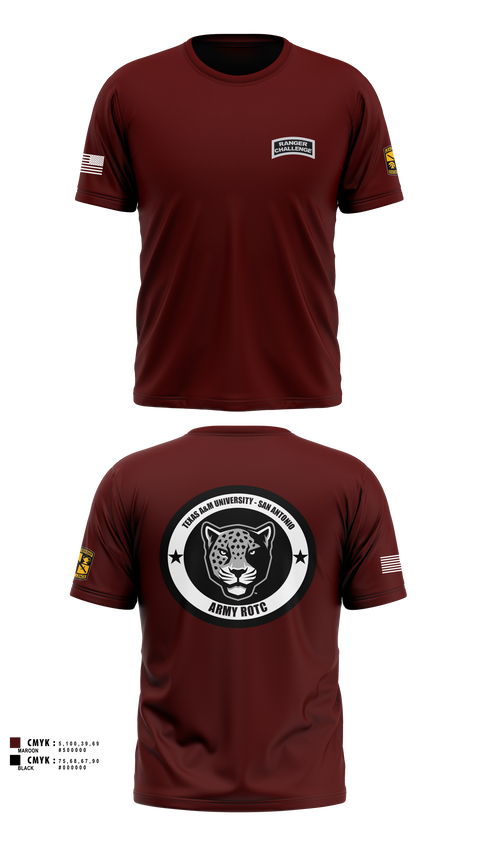 Old School Cotton Feel Shirt, TAMUSA ROTC, Army, Teamtime, Team time, sublimation, custom sports apparel, team uniforms, spirit wear, spiritwear, sports uniforms, custom shirts, team store, custom team store, fundraiser sports, apparel fundraiser