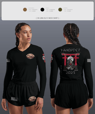 Womens Long Sleeve Vneck Shirt, VOD, Navy, Teamtime, Team time, sublimation, custom sports apparel, team uniforms, spirit wear, spiritwear, sports uniforms, custom shirts, team store, custom team store, fundraiser sports, apparel fundraiser
