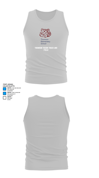 Tank Top, Thomson Tigers Track and Field, Track & Field, Teamtime, Team time, sublimation, custom sports apparel, team uniforms, spirit wear, spiritwear, sports uniforms, custom shirts, team store, custom team store, fundraiser sports, apparel fundraiser
