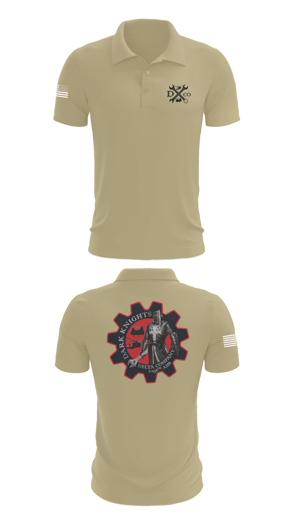 Short Sleeve Performance Polo, D Co. 2-158th AHB, , Teamtime, Team time, sublimation, custom sports apparel, team uniforms, spirit wear, spiritwear, sports uniforms, custom shirts, team store, custom team store, fundraiser sports, apparel fundraiser