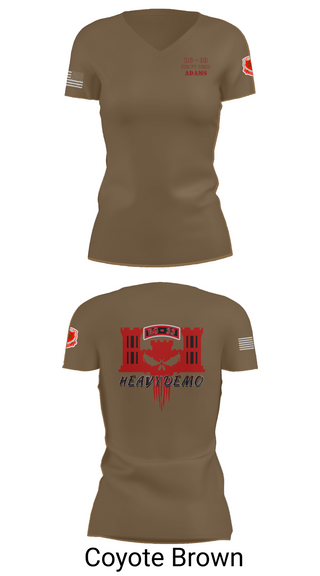 Womens Short Sleeve Vneck Shirt, CESD Bravo 35th Engineer Battalion, , Teamtime, Team time, sublimation, custom sports apparel, team uniforms, spirit wear, spiritwear, sports uniforms, custom shirts, team store, custom team store, fundraiser sports, apparel fundraiser