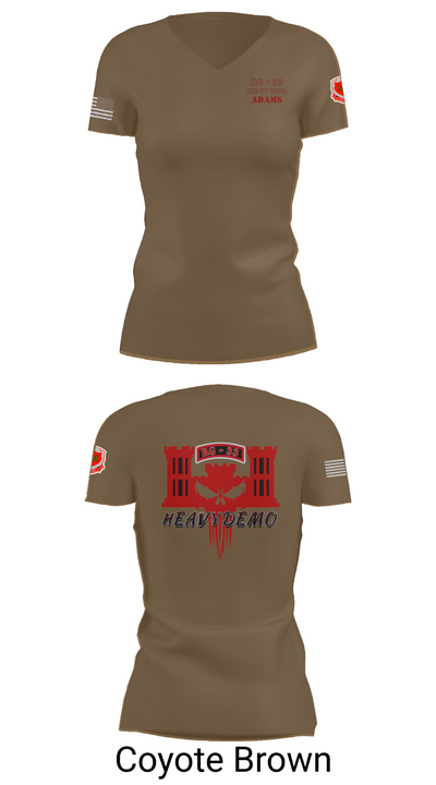 CESD Bravo 35th Engineer Battalion 45351759 Women's Short Sleeve V-neck Shirt - 8