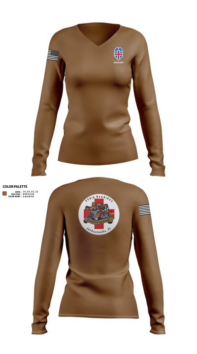 349th Medical Augmentation Det. 9744755 Women's Long Sleeve V-neck Shirt - 2