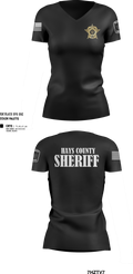Hays County Sheriff’s Office 39669531 Women's Short Sleeve V-neck Shirt - 50