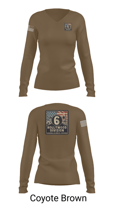Hollywood Division 53010755 Women's Long Sleeve V-neck Shirt - 16