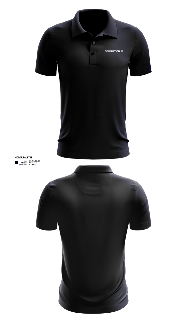 Short Sleeve Performance Polo, Generation 13, , Teamtime, Team time, sublimation, custom sports apparel, team uniforms, spirit wear, spiritwear, sports uniforms, custom shirts, team store, custom team store, fundraiser sports, apparel fundraiser