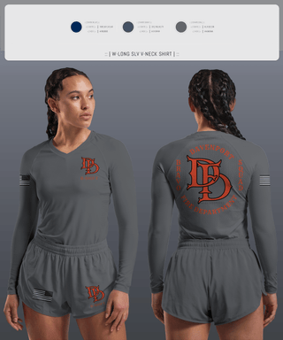 Womens Long Sleeve Vneck Shirt, B Shift, , Teamtime, Team time, sublimation, custom sports apparel, team uniforms, spirit wear, spiritwear, sports uniforms, custom shirts, team store, custom team store, fundraiser sports, apparel fundraiser