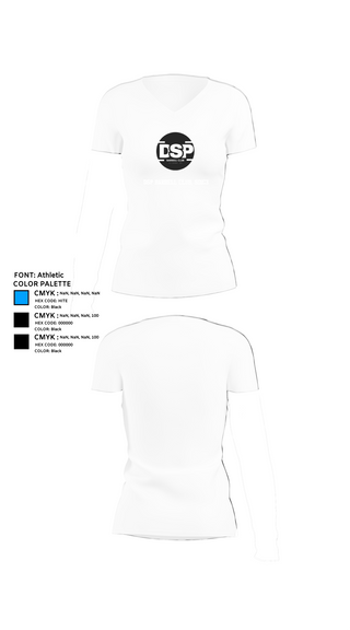 Womens Short Sleeve Vneck Shirt, DSP Barbell Club, 501c3, , Teamtime, Team time, sublimation, custom sports apparel, team uniforms, spirit wear, spiritwear, sports uniforms, custom shirts, team store, custom team store, fundraiser sports, apparel fundraiser