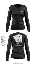 Anvil company, 2-22 Infantry 42857112 Women's Long Sleeve V-neck Shirt - 4