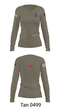 Pershing Rifles Troop L-1 10347059 Women's Long Sleeve V-neck Shirt - 77