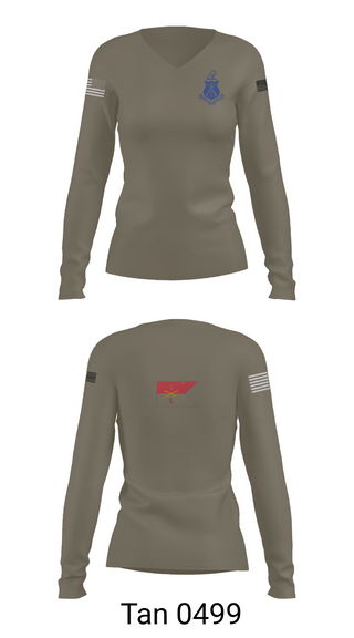 Womens Long Sleeve Vneck Shirt, Pershing Rifles Troop L-1, , Teamtime, Team time, sublimation, custom sports apparel, team uniforms, spirit wear, spiritwear, sports uniforms, custom shirts, team store, custom team store, fundraiser sports, apparel fundraiser