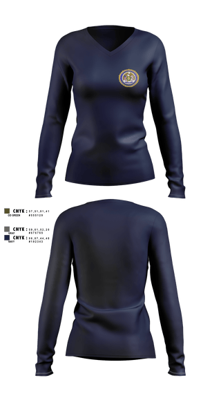 Womens Long Sleeve Vneck Shirt, Alabama SBI, Police, Teamtime, Team time, sublimation, custom sports apparel, team uniforms, spirit wear, spiritwear, sports uniforms, custom shirts, team store, custom team store, fundraiser sports, apparel fundraiser